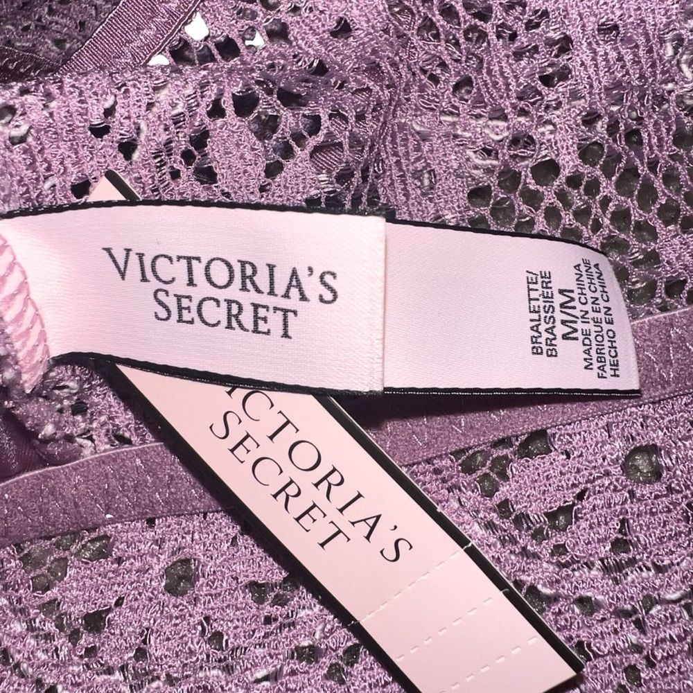 NWT Victoria's Secret Dusty Lilac Lace Bralette Medium Romantic Balletcore - Picture 5 of 6
